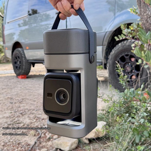 anker-nebula-p1-projector - Fair use review image from https://www.theverge.com/reviews/906455/anker-nebula-p1-review-vanlife-sound-champ