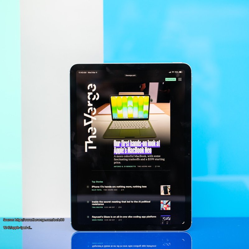 apple-ipad-air-m4 - Fair use review image from https://www.theverge.com/tech/891242/apple-ipad-air-review-2026