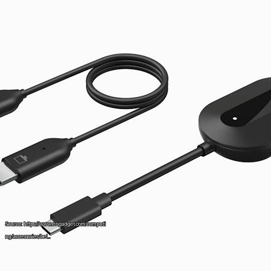 Belkin's ConnectAir Wireless USB-C transmitter and HDMI receiver - Fair use review image from https://www.engadget.com/computing/accessories/belkin-announces-a-wireless-hdmi-dongle-that-doesnt-need-wi-fi-access-215513179.html?src=rss