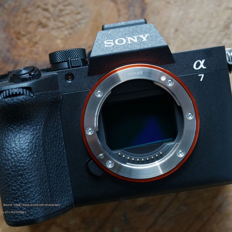 Image may contain Camera Digital Camera Electronics and Video Camera - Fair use review image from https://www.wired.com/review/sony-a7v-mirrorless-camera/